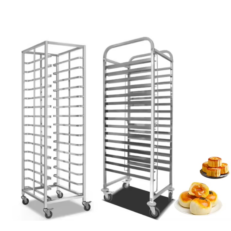 Kitchen Baking Trolley - カスタマイズされた201/304ステンレス鋼製食品ベーキングトレイラック、トロリー冷却パンカート、キッチン設備用収納ラック
