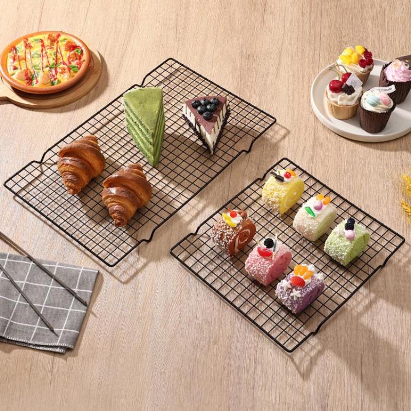 Kitchen Baking Rack - ステンレス製パンビスケットケーキ冷却ラック、水切りラック、冷却グリッド、ベーキングパン、家庭用製菓ツール、キッチンアクセサリー