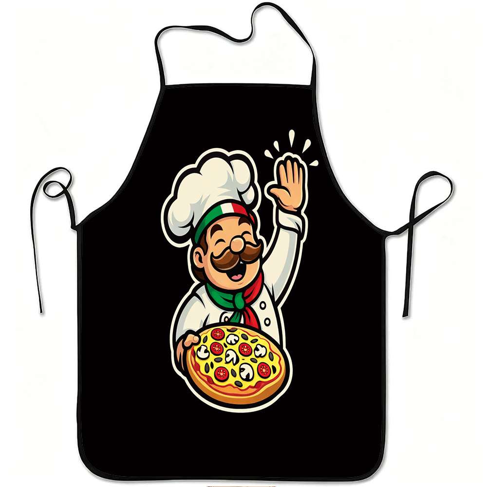 Kitchen Baking Gift Ideas - シンプルでクラシックなテーマのエプロン1枚、イタリアのシェフとピザのレトロデザイン、ユニセックス、クラフト、ベーキング、絵画、キッチンや家庭の掃除、家庭料理、シェフやウェイターのエプロン、カフェやバーベキューレストランのエプロンに最適、21枚。 7× 28. 7インチ、家族や友人への完璧なホリデーギフトアイデア