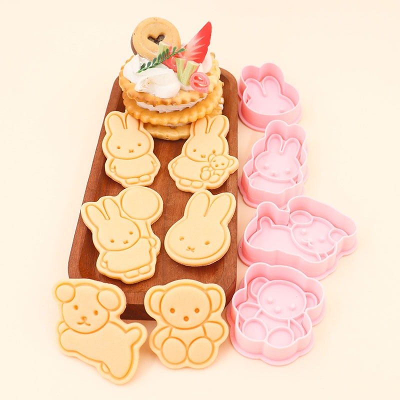 Kitchen Bakery - ホットカートゥーンミッフィーシリーズクッキー型かわいい創造性DIYシミュレーションビスケット印刷型ベーカリー用品