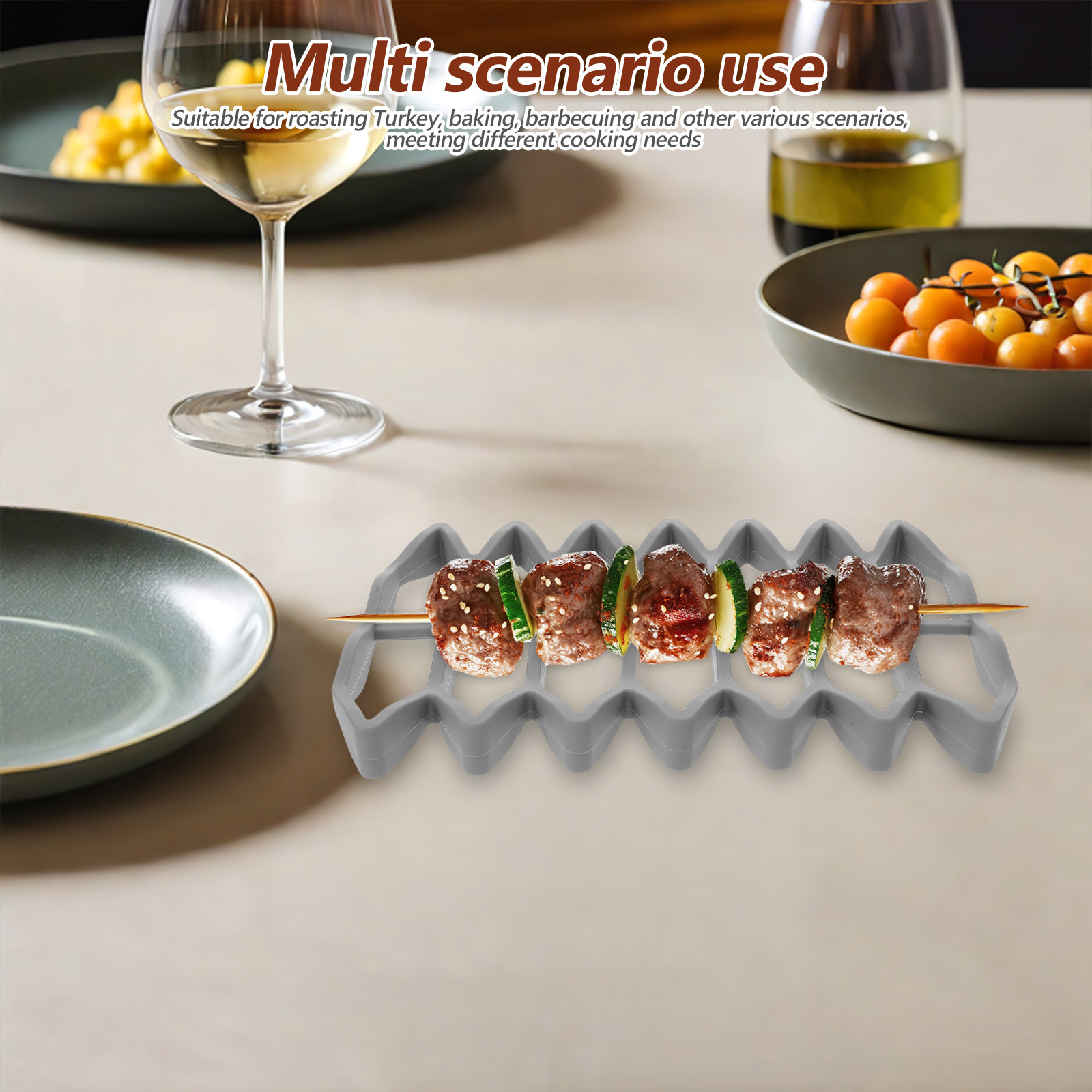 Kitchen Baking Oven - 2個セット シリコン製オーブンロースティングラック ノンスティックグリルラック 油切り用ベーキングパンクーラー ターキー・チキンロースト用 キッチン用
