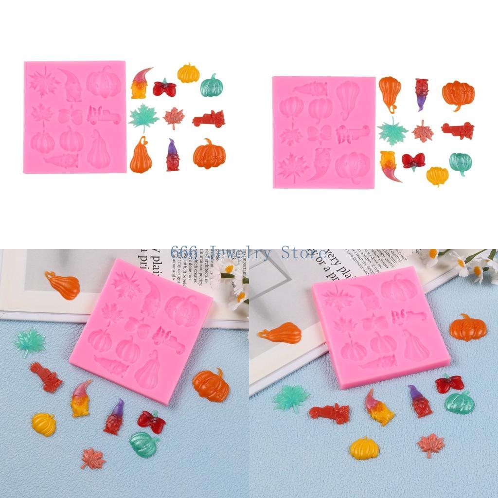 Kitchen Witch Baking - F2TD クリエイティブオレンジブラックウィッチハットシリコンモールド手作りジュエリーに適しています