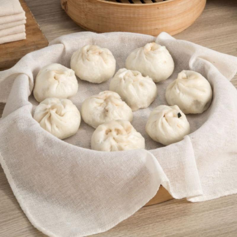 Kitchen Accessories For Baking - 3 個ラウンド純綿蒸し布 40/60 センチメートルノンスティックライスバンガーゼマットキッチン蒸しアクセサリー