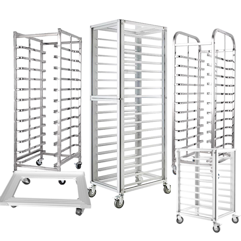 Kitchen Baking Trolley - 売れ筋業務用アルミ製ベーキングトレイ台車多層トレイラックホテルレストランキッチン食品パンラック台車