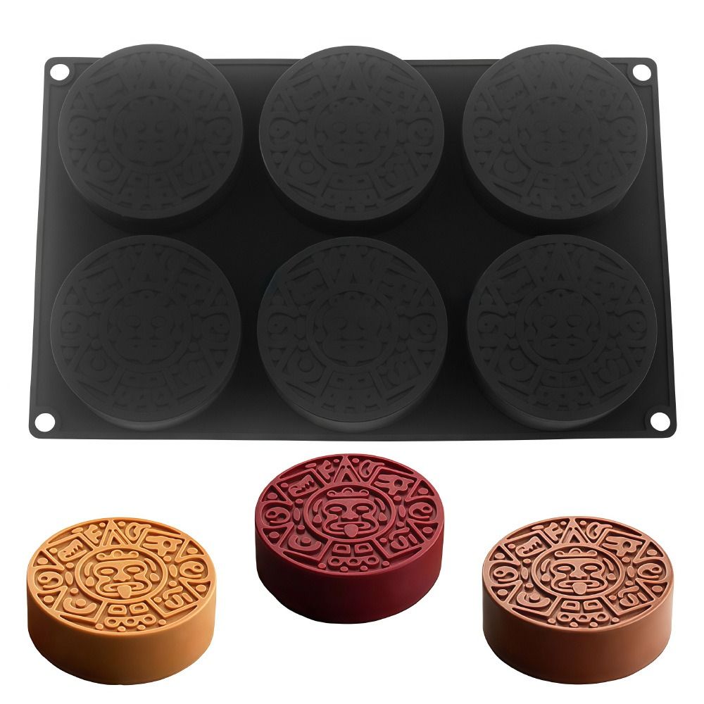 Kitchen Accessories For Baking - 6つの空洞を持つトーテムケーキ型、食品グレードシリコン製耐熱フレンチペストリーベーキング型、再利用可能なDIYベーキングケーキ型