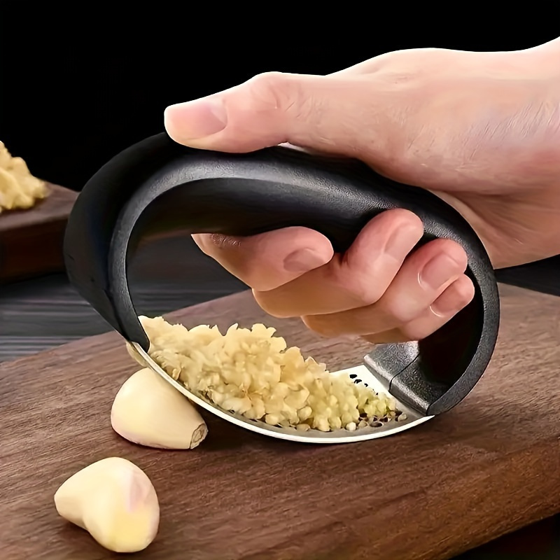 Kitchen Job - 1 ステンレス鋼ガーリックプレス手動野菜カッターフルーツマッシャー使いやすいキッチンツールガーリックミンチガーリックペーストメーカー