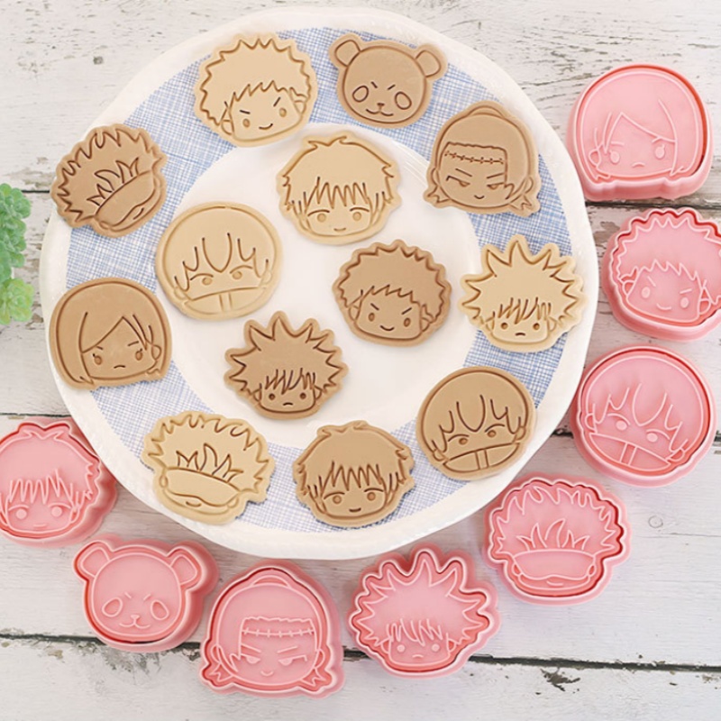 8個入り 呪術廻戦 ケーキクッキーカッター アニメフィギュア - Baking Kitchen For Kids のレビューと価格