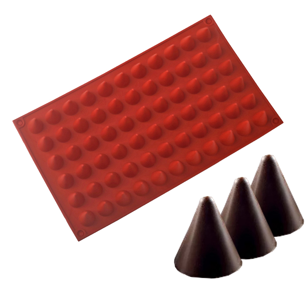 シリコンコーンチョコレートベーキングモールド、食品グレード、 - Kitchen Baking Decor のレビューと価格
