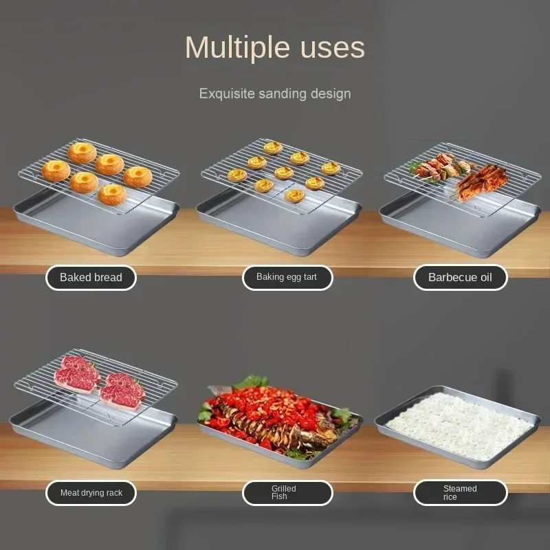 ステンレス鋼ベーキングパントレイ ワイヤーラック付き ケーキ - Kitchen Baking Rack のレビューと価格
