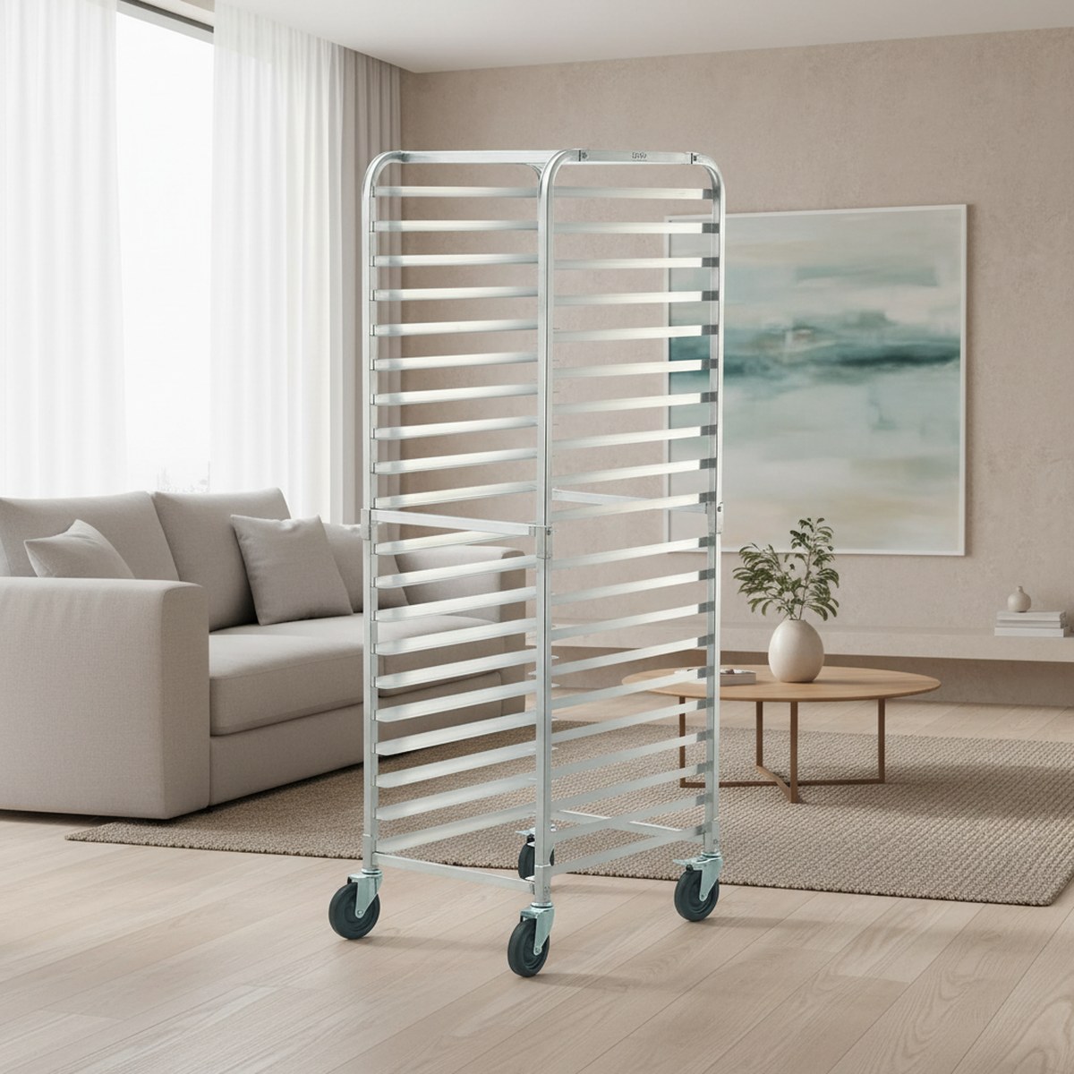 業務用ベーカリーラック 20段 アルミ製トロリー シートパン - Kitchen Baking Trolley のレビューと価格