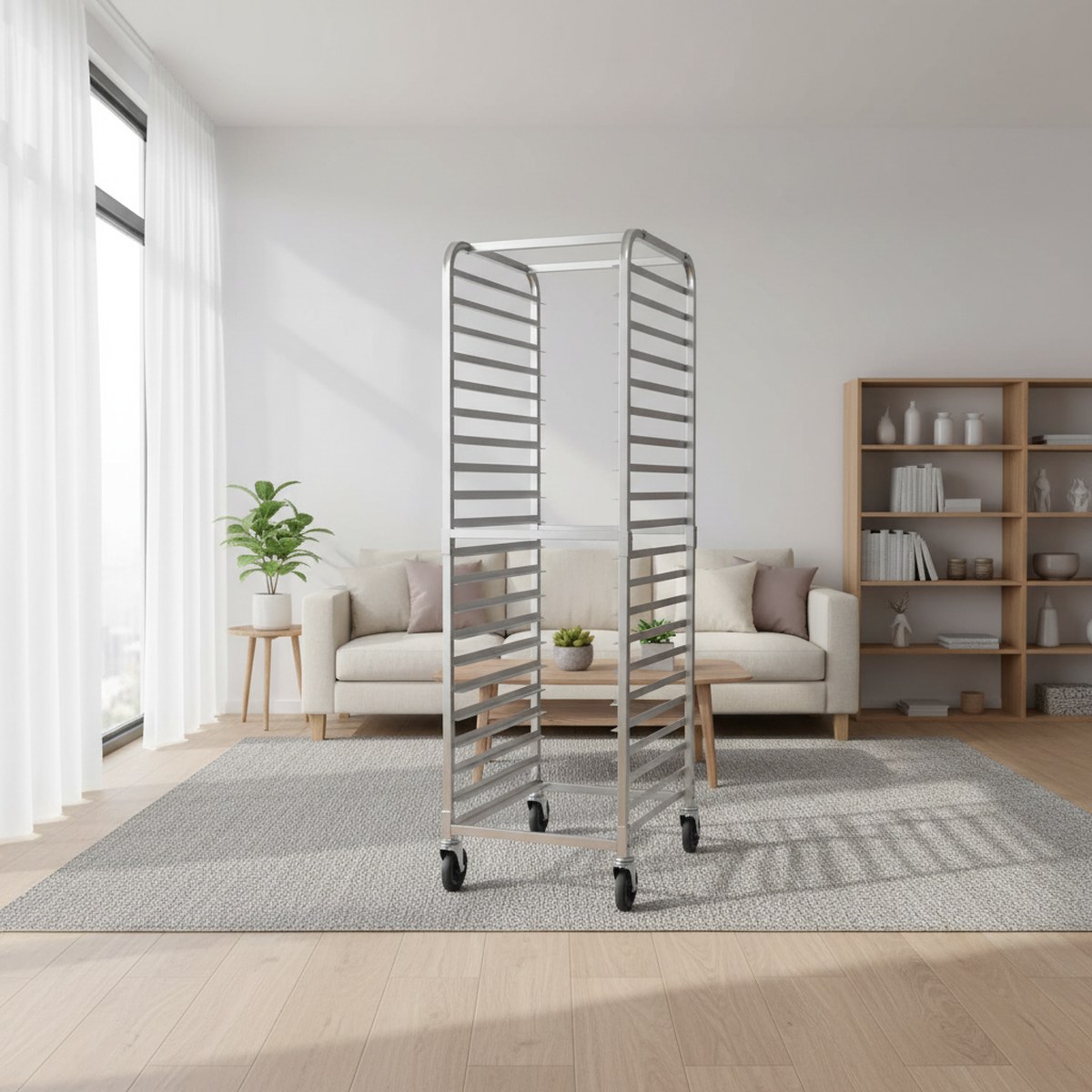 業務用ベーカリーラック 20段 アルミ製トロリー シートパン - Kitchen Baking Trolley のレビューと価格