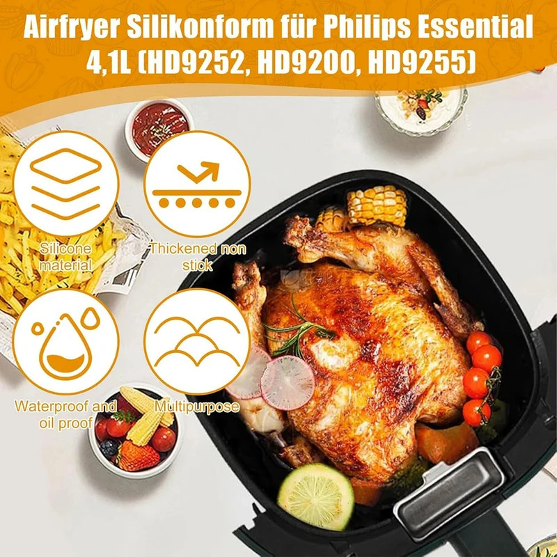 シリコーンエアフライヤー型フィリップス HD9252 HD9 - Philips Air Fryer Hd9252 のレビューと価格