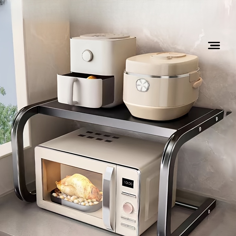 広々とした2段式金属製電子レンジラック、オーブンやベーキング - Kitchen Baking Rack のレビューと価格