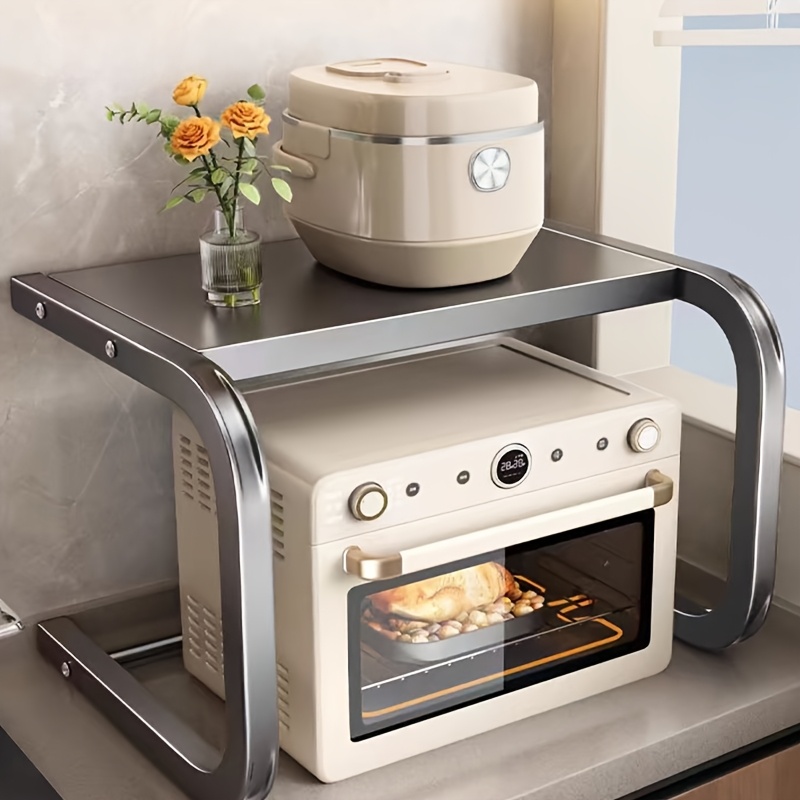 広々とした2段式金属製電子レンジラック、オーブンやベーキング - Kitchen Baking Rack のレビューと価格