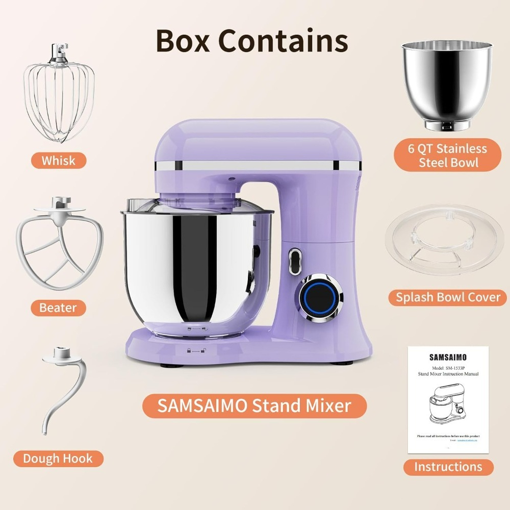 米国発送 最新10段階速度調整付き電動スタンドミキサー パル - Stand Mixer Bowl のレビューと価格