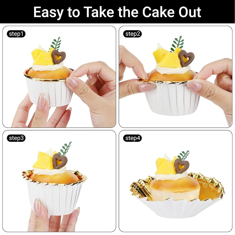 50個入り マフィンカップ 紙製カップケーキラッパー ベーキ - Kitchen Baking Supplies のレビューと価格