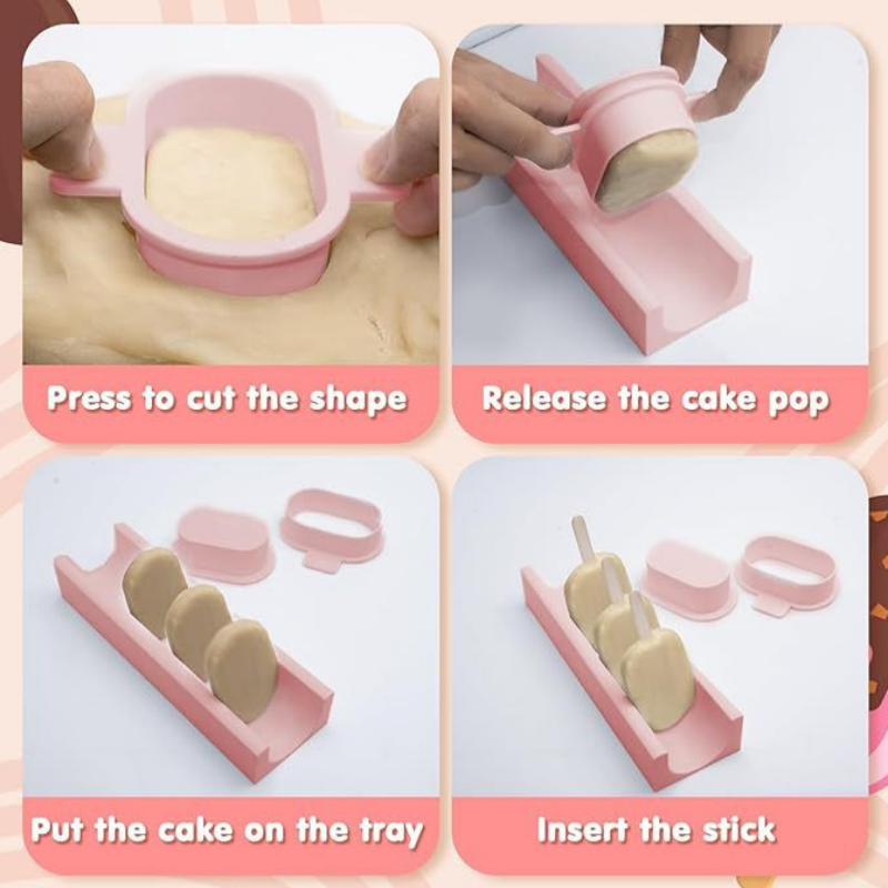 ケーキポップ型セット（トレイ付き）ノンスティック再利用可能ケ - Kitchen Baking Supplies のレビューと価格
