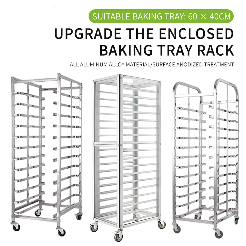 業務用アルミ製天板トロリー 多段トレイラック ホテル レスト - Kitchen Baking Trolley のレビューと価格