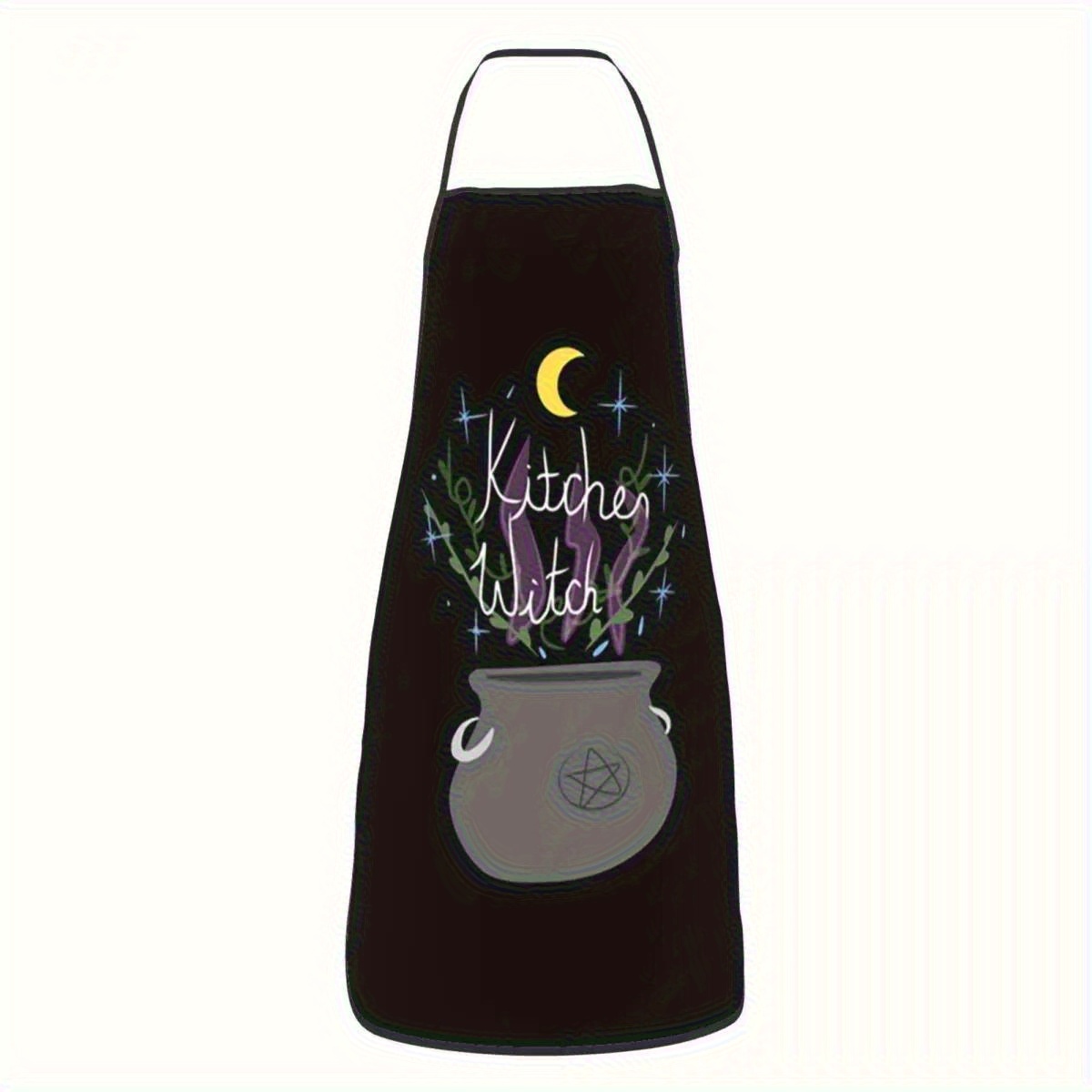 魔女のキッチンエプロン1枚、釜付き、月と星のデザイン、ウィッ - Kitchen Witch Baking のレビューと価格
