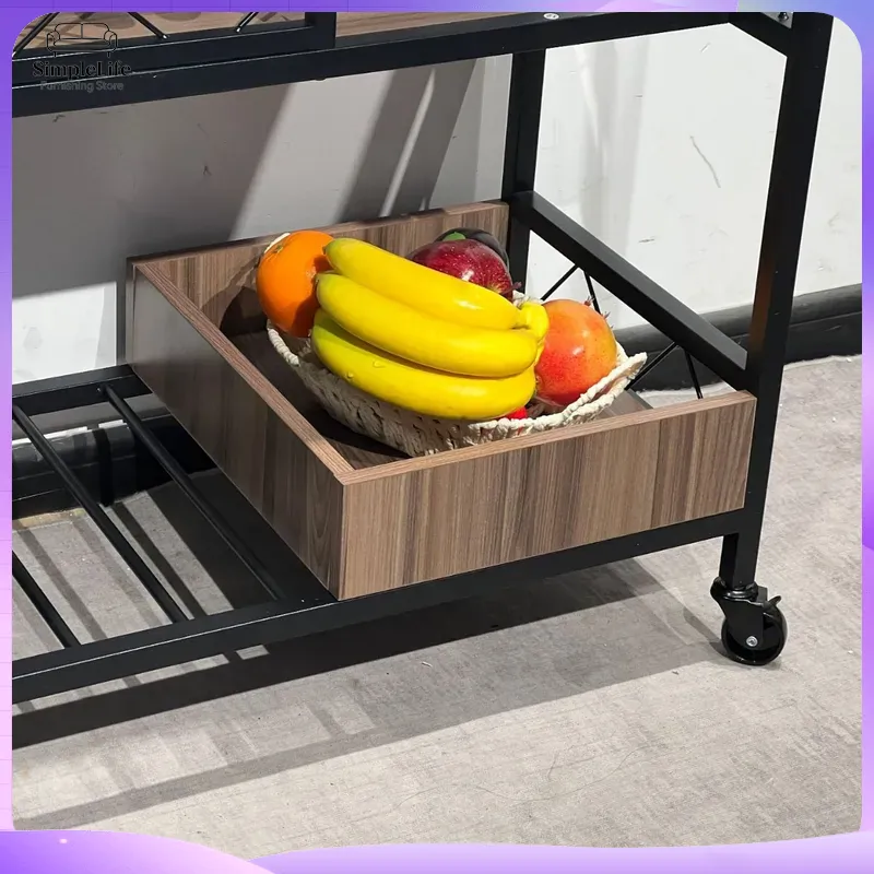 多機能キッチンカート、収納棚付き、調理、ベーキング、食品の準 - Kitchen Baking Trolley のレビューと価格