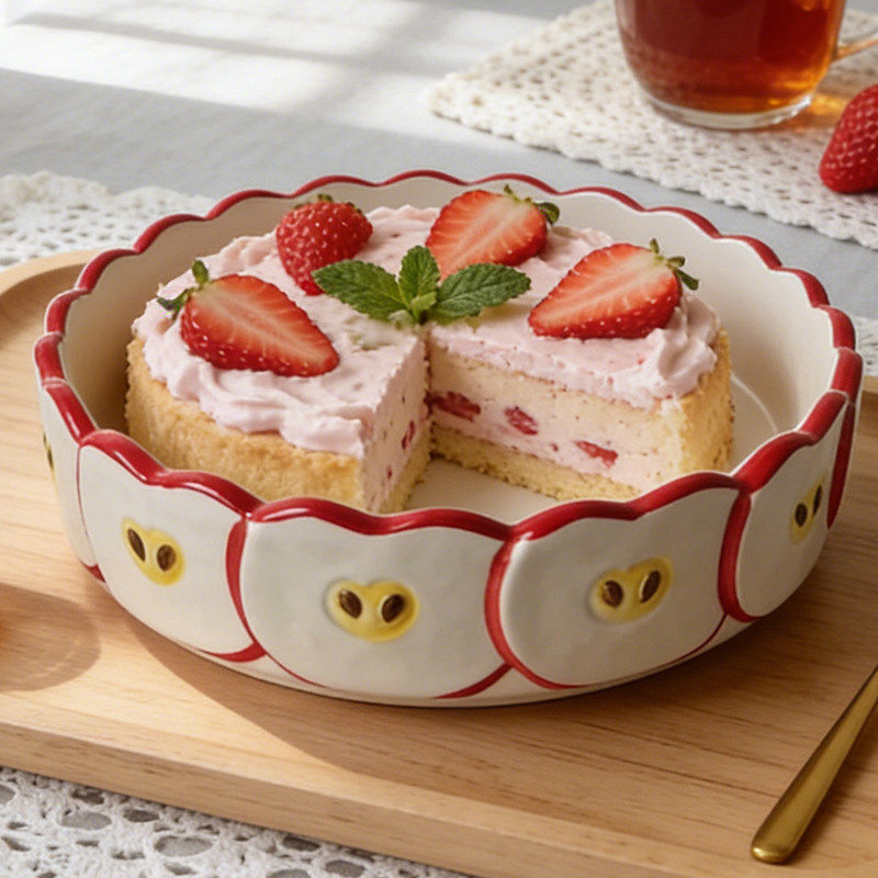 かわいいリンゴの形をしたセラミックプレート、リビングルームの - Kitchen Baking Table のレビューと価格
