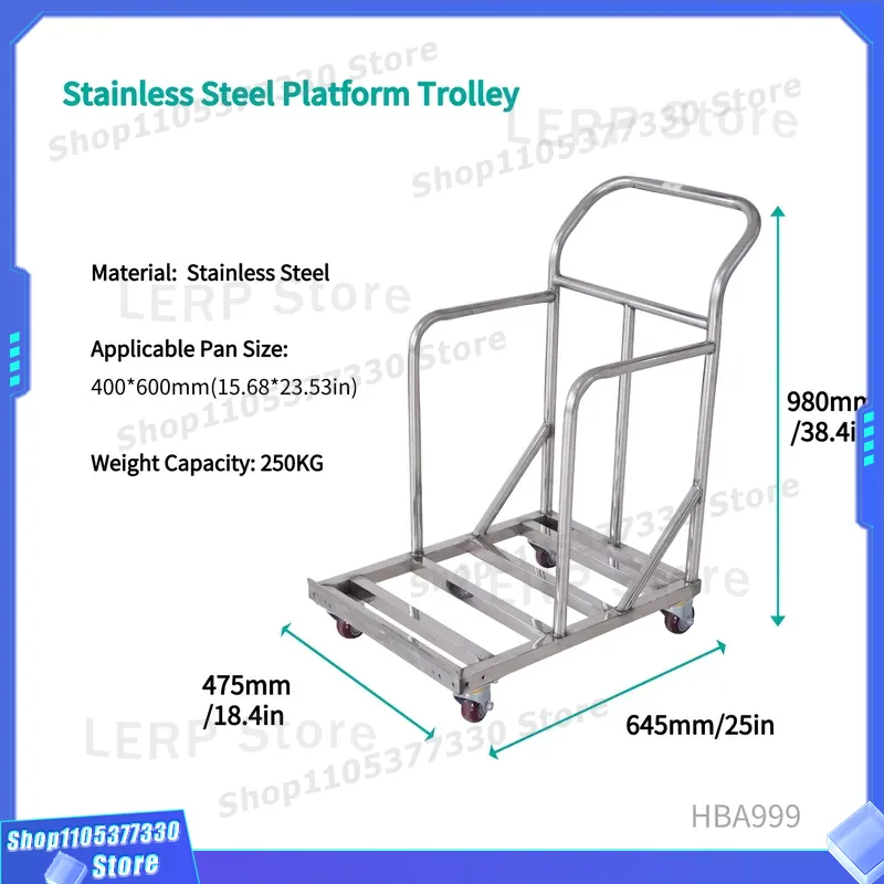 980x645x475mmステンレス製キッチンベーキングトロ - Kitchen Baking Trolley のレビューと価格