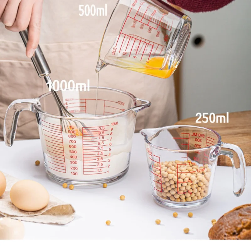 ベーキングと調理用のガラス計量カップ、2、4カップ、食器洗い - Kitchen Bakery のレビューと価格