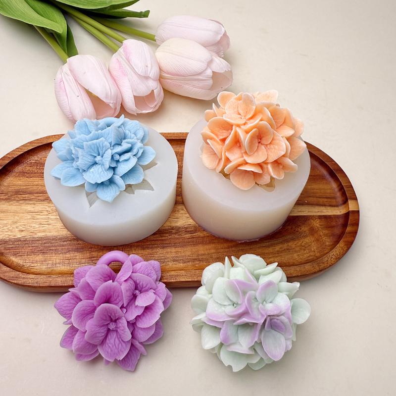 ● アジサイの花シリコンモールド DIY アロマセラピーキャ - Kitchen Baking Decor のレビューと価格