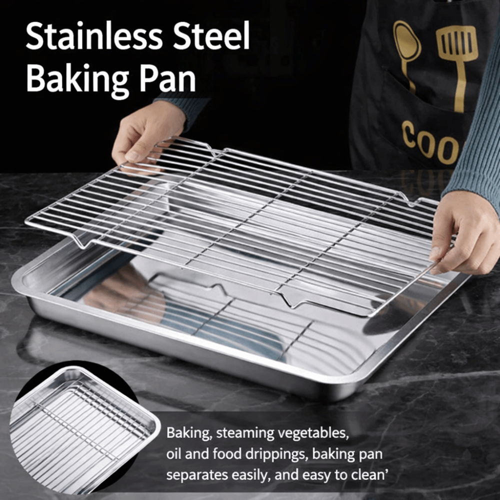ポータブルノンスティックステンレス製ベーキングパン、冷却ラッ - Kitchen Baking Rack のレビューと価格