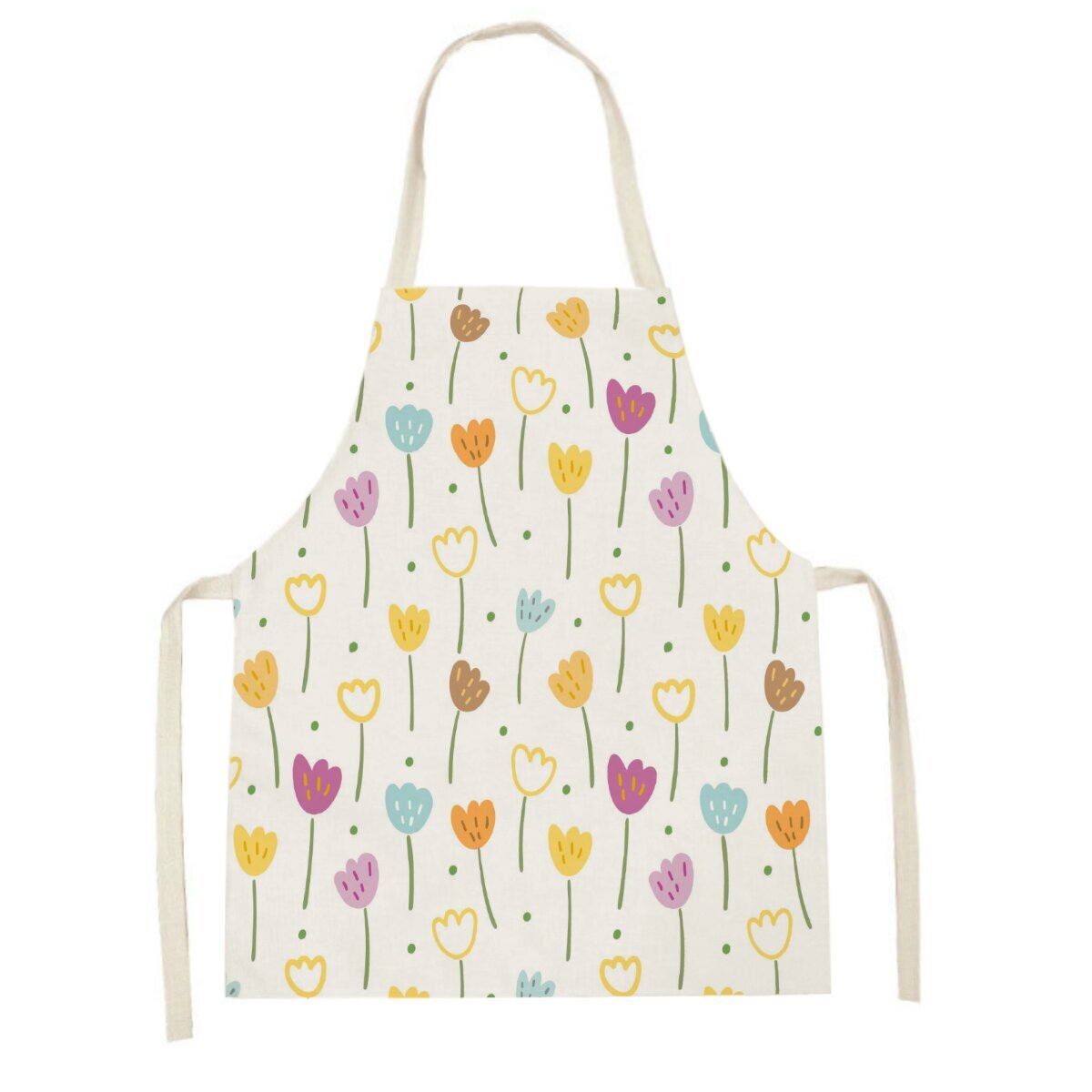 ピンクチューリップキッチンエプロンクリーニング花植物エプロン - Baking Kitchen For Kids のレビューと価格