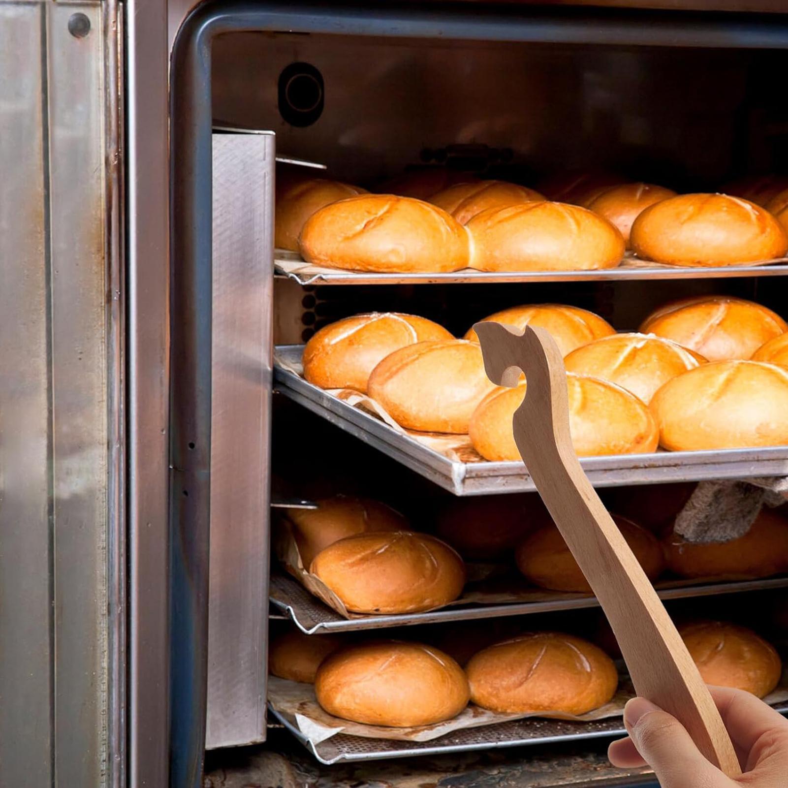 木製ロングハンドルオーブンラックプーラーツール、エアフライヤ - Kitchen Baking Rack のレビューと価格