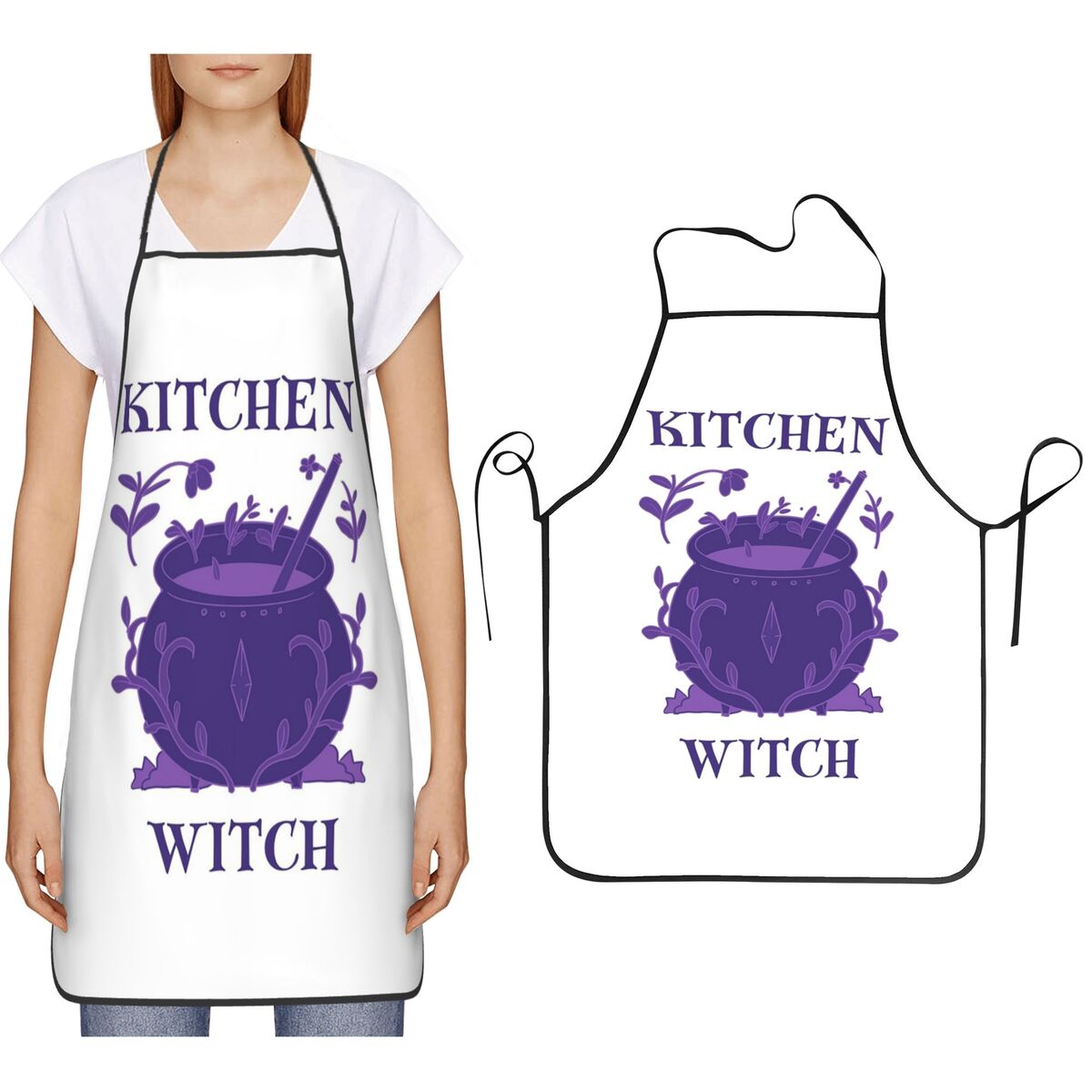キッチンウィッチ パープルカウルドロンエプロン シェフ クッ - Kitchen Witch Baking のレビューと価格