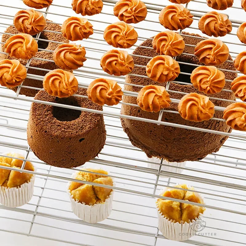 折りたたみ式多層ケーキ冷却ラックノンスティック放熱ペストリー - Kitchen Baking Rack のレビューと価格
