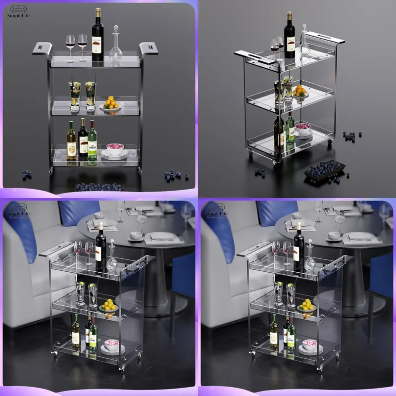 モダンな3段キッチンカート、収納棚付き、調理、ベーキング、ス - Kitchen Baking Trolley のレビューと価格