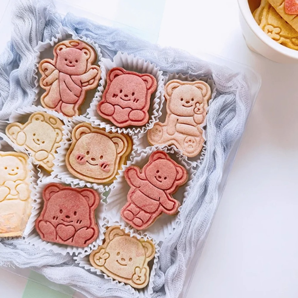 Nong Noey クッキーカッター漫画クマビスケット型クッ - Kitchen Baking Supplies のレビューと価格