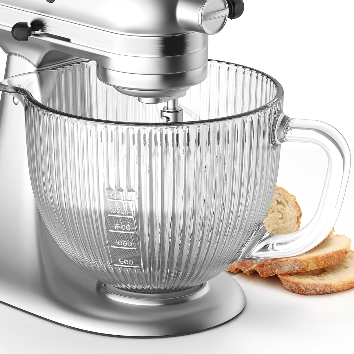 GVODE キッチンエイドミキサー用ガラスボウル、4.5-5 - Stand Mixer Bowl のレビューと価格