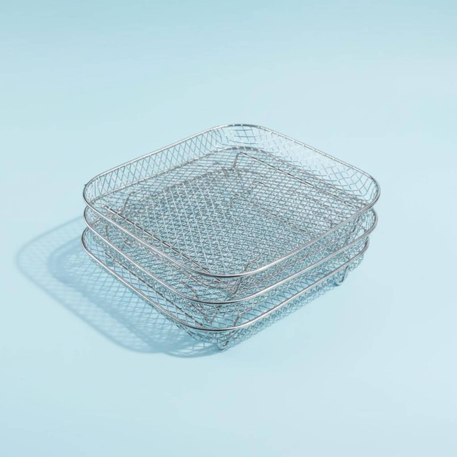 エアフライヤーラック耐熱3段メッシュバスケットキッチンアクセ - Kitchen Baking Rack のレビューと価格