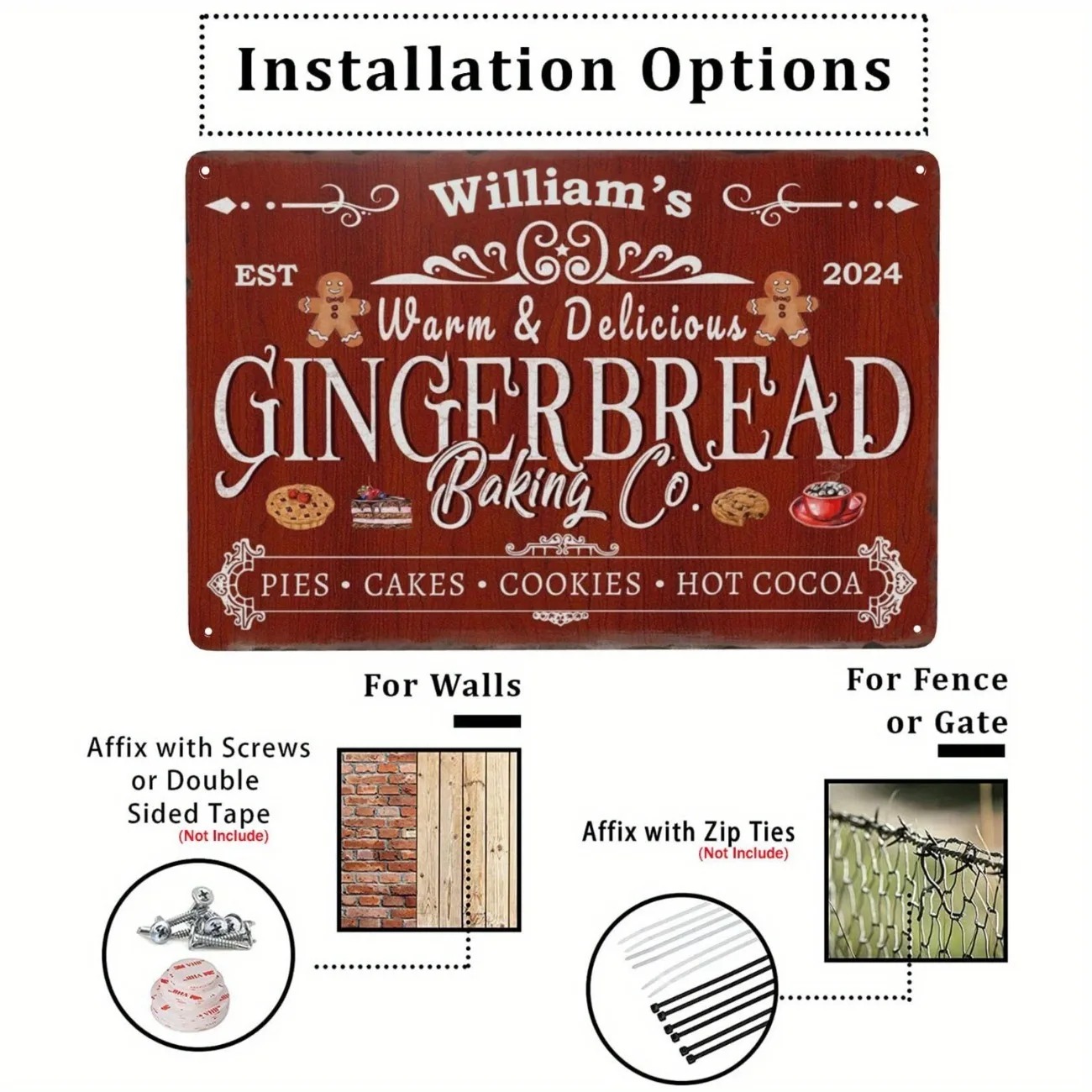 1個のパーソナライズされたジンジャーブレッドベーキング会社の - Kitchen Baking Decor のレビューと価格