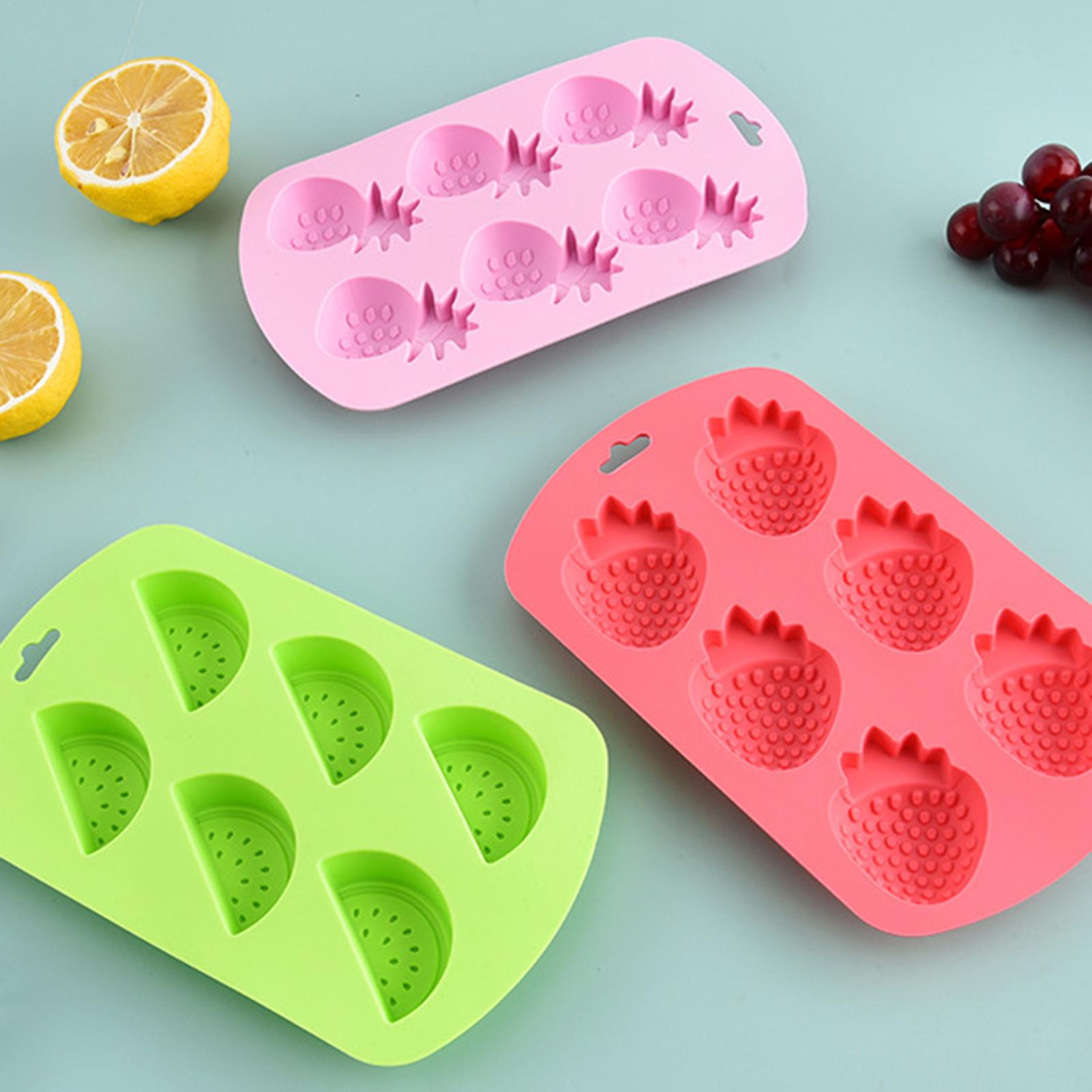 6 キャビティフルーツ型シリコーンキャンディモールドノンステ - Kitchen Baking Supplies のレビューと価格