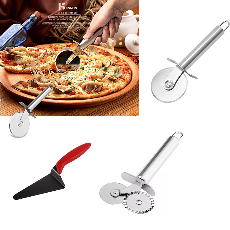 ステンレス鋼のピザカッターとケーキサーバーのセット、焦げ付き - Kitchen Accessories For Baking のレビューと価格