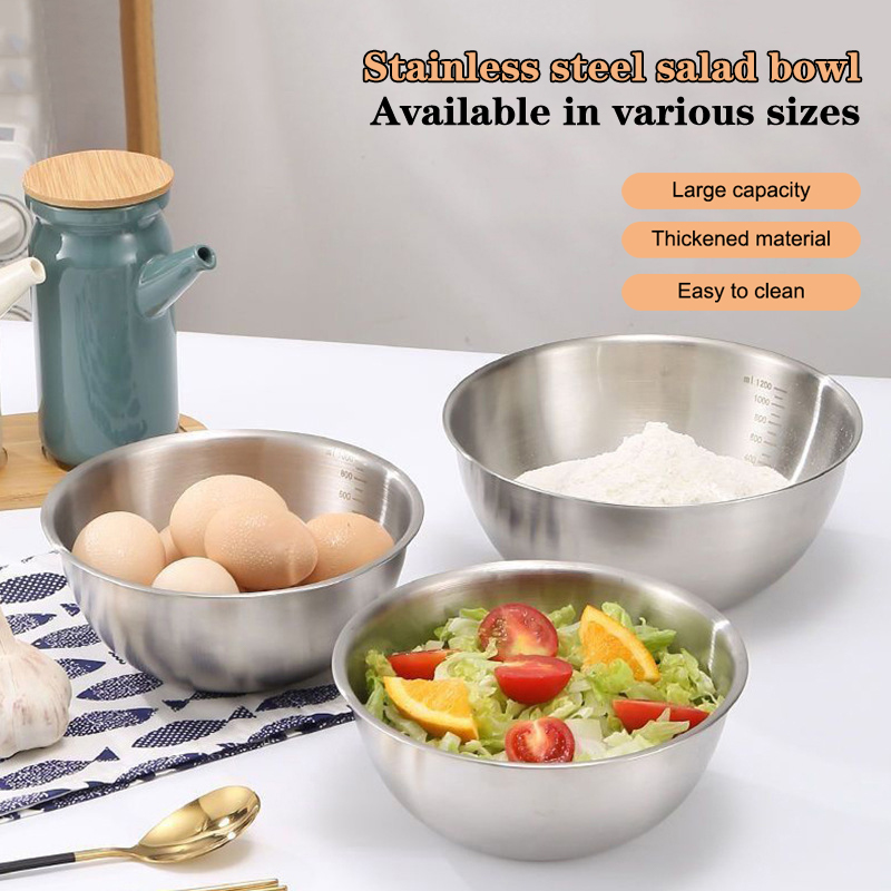 1PC ステンレス鋼ボウルセット スケール付き 調理用 ベー - Stand Mixer Bowl のレビューと価格