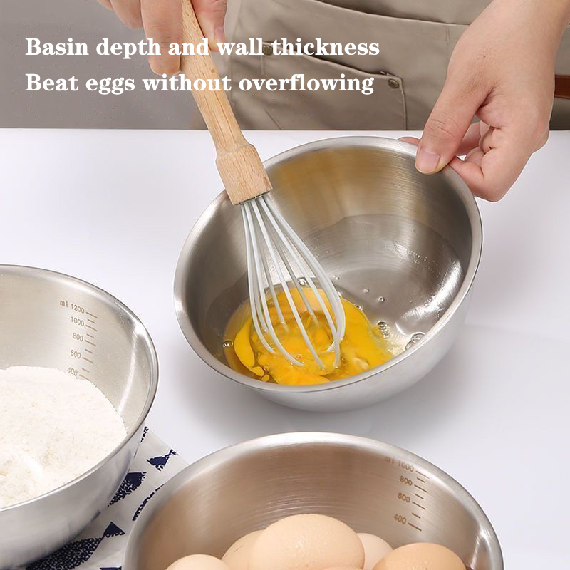 1PC ステンレス鋼ボウルセット スケール付き 調理用 ベー - Stand Mixer Bowl のレビューと価格