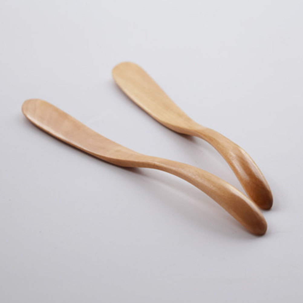 3 個の木製バタースプレッダー天然木カトラリークリームジャム - Kitchen Baking Decor のレビューと価格