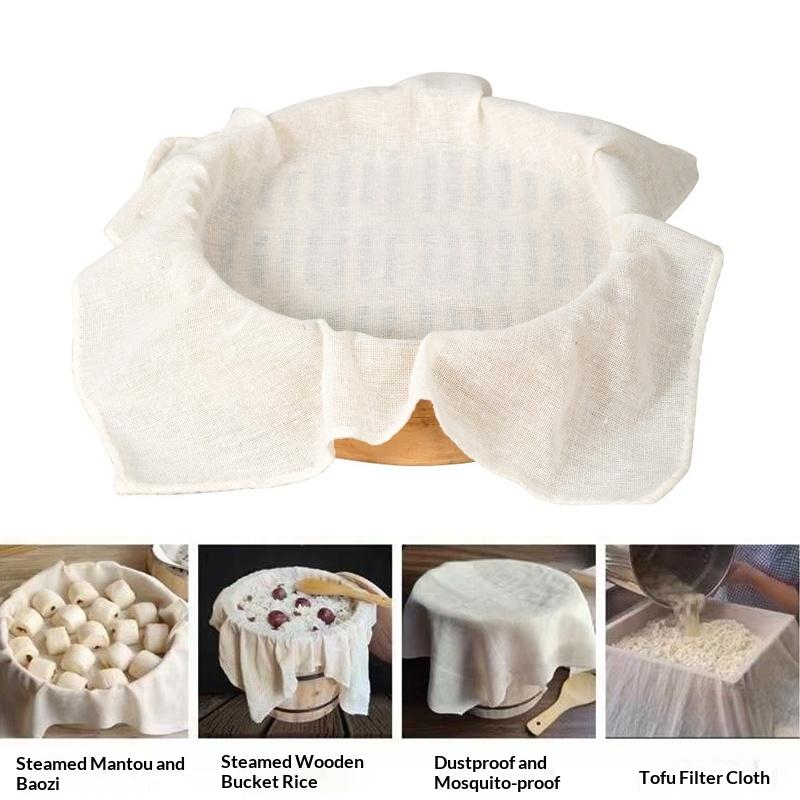 3 個ラウンド純綿蒸し布 40/60 センチメートルノンステ - Kitchen Accessories For Baking のレビューと価格