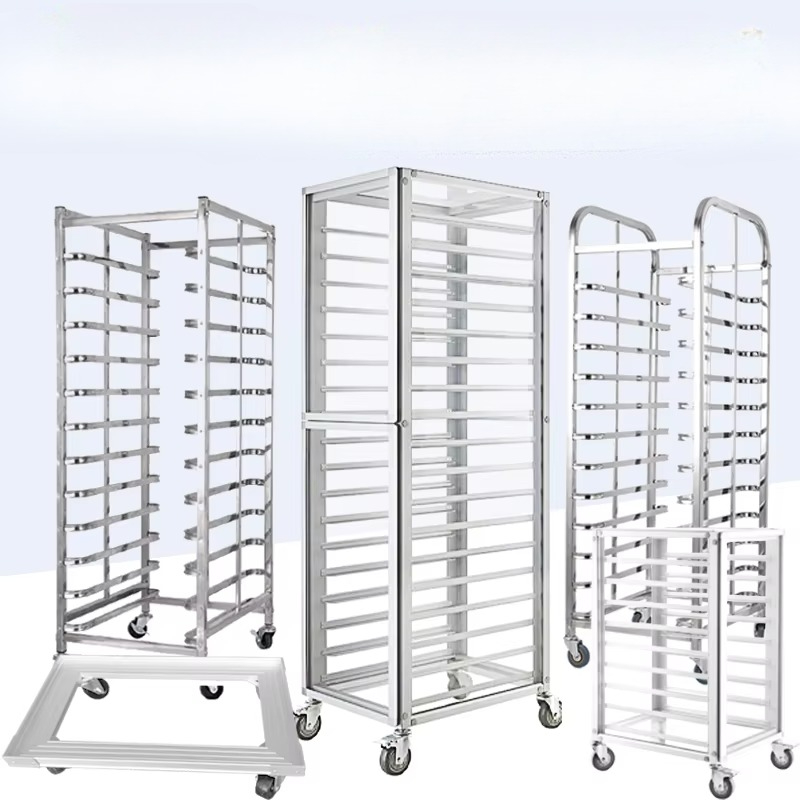 売れ筋業務用アルミ製ベーキングトレイ台車多層トレイラックホテ - Kitchen Baking Trolley のレビューと価格