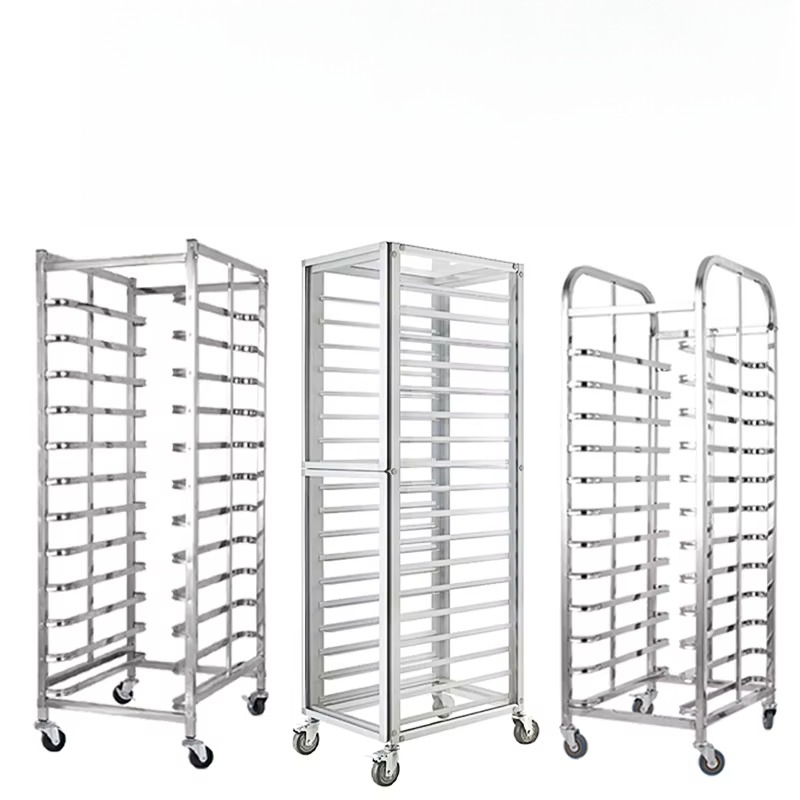 売れ筋業務用アルミ製ベーキングトレイ台車多層トレイラックホテ - Kitchen Baking Trolley のレビューと価格
