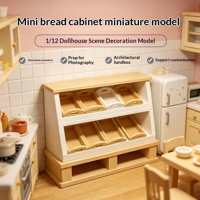 1 個 1 12 ドールハウスケーキキャビネット収納棚モデル - Kitchen Baking Rack のレビューと価格
