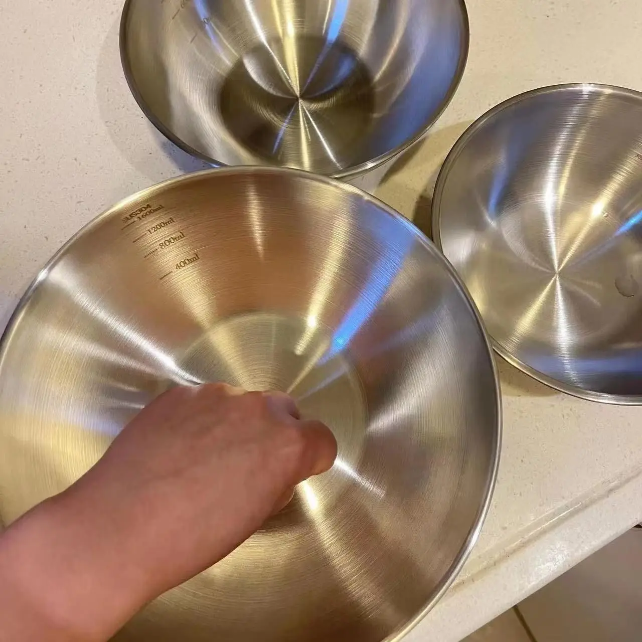 1～3個のステンレス製ボウルセット、計量機能付き、調理、ベー - Stand Mixer Bowl のレビューと価格