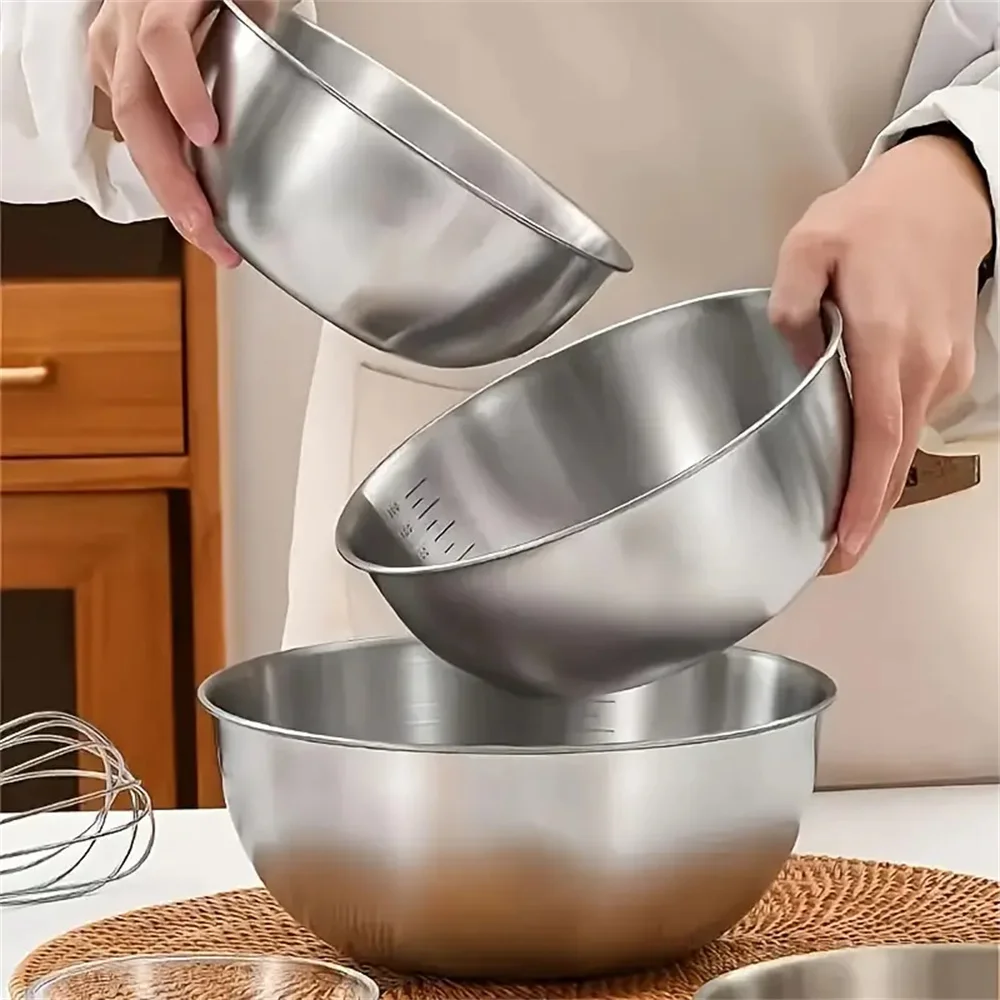 1～3個のステンレス製ボウルセット、計量機能付き、調理、ベー - Stand Mixer Bowl のレビューと価格