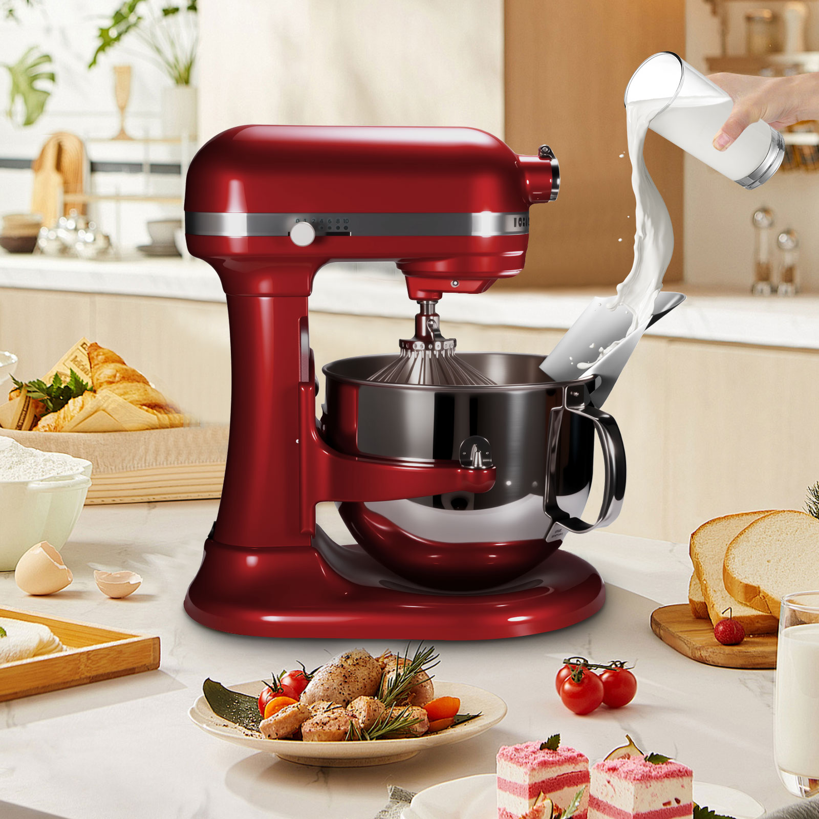 スタンドミキサー用ステンレススチール製ティッピングガード1個 - Stand Mixer Bowl のレビューと価格